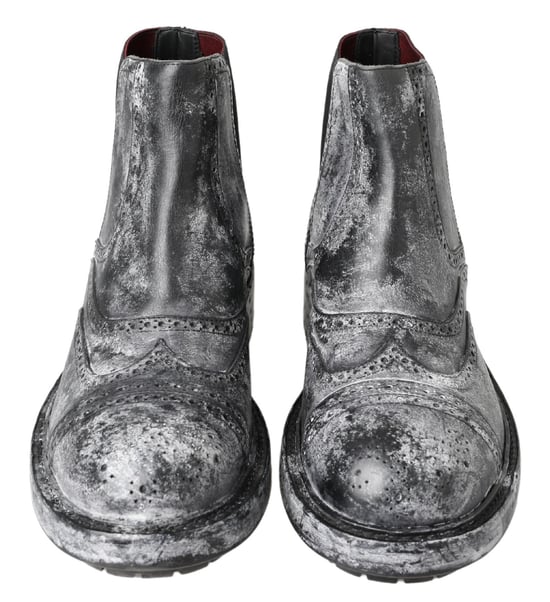 Brogue Chelsea-Stiefel aus gewachstem Leder - Image 3