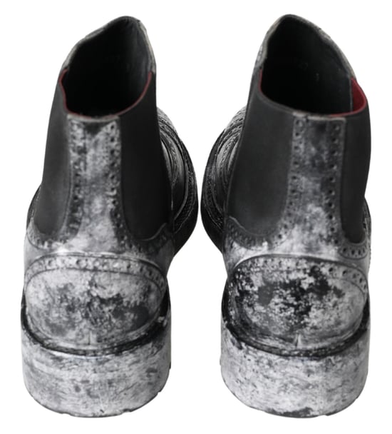 Brogue Chelsea-Stiefel aus gewachstem Leder - Image 4