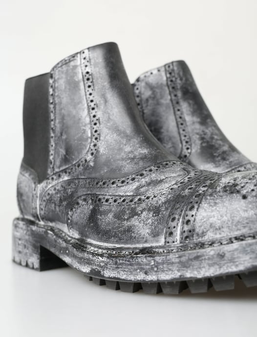 Brogue Chelsea-Stiefel aus gewachstem Leder - Image 5