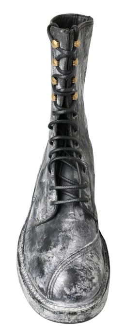 Abgenutzte Leder Schnürstiefel - Image 4