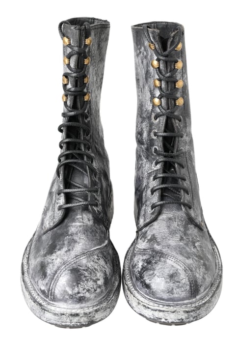 Abgenutzte Leder Schnürstiefel - Image 5