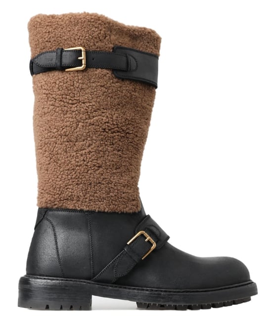 Lammfell Motorradstiefel - Image 1