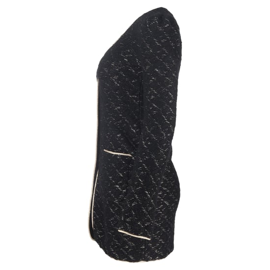 Emilio Pucci Gold Trim Strickmantel mit Knöpfen aus schwarzer Wolle - Image 2