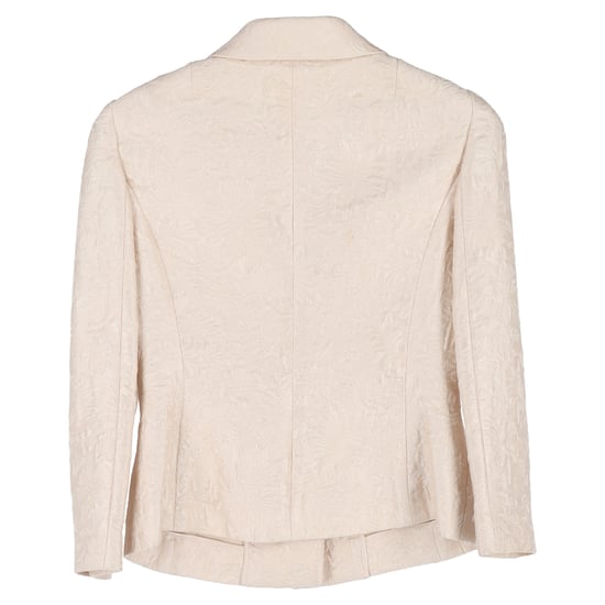 Dolce & Gabbana Blazer aus cremefarbener Baumwolle mit floralem Druck und Kristallverzierungen - Image 2