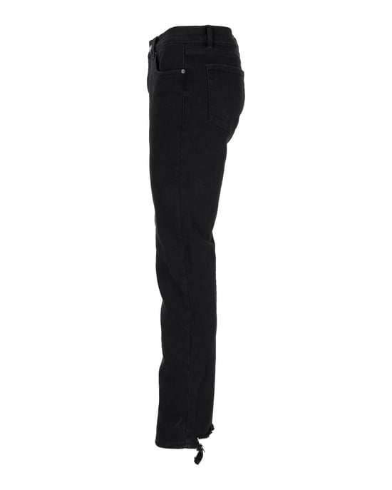 Balenciaga Jeans mit fransigem Saum aus schwarzer Baumwolle - Image 3