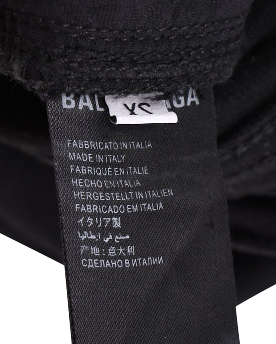 Balenciaga Jeans mit fransigem Saum aus schwarzer Baumwolle - Image 4