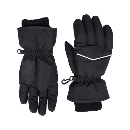 Mountain Warehouse - Schnee-Handschuhe für Kinder, Isotherm, Kunstfell gefüttert (Schwarz) - Image 3