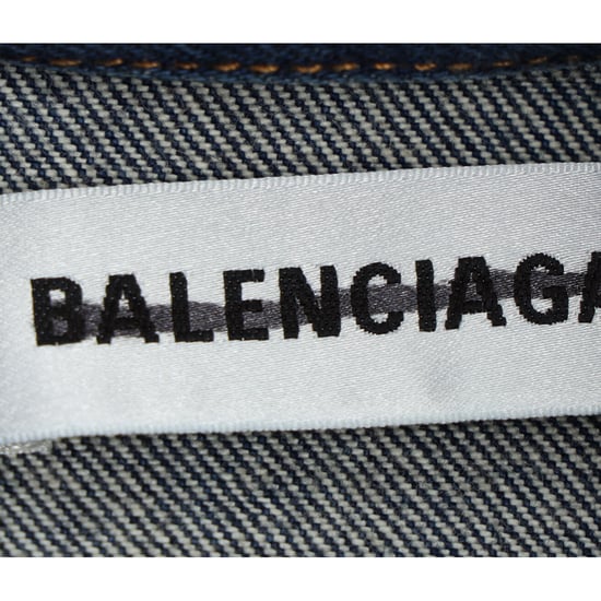 Balenciaga 'You Are The World' Bestickte Jeansjacke aus blauer Baumwolle - Image 4