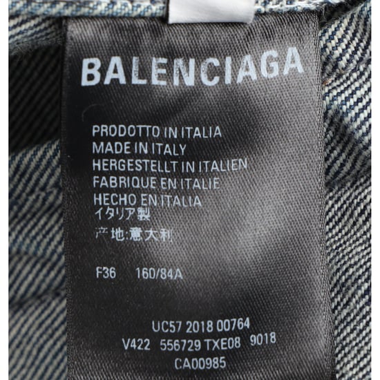 Balenciaga 'You Are The World' Bestickte Jeansjacke aus blauer Baumwolle - Image 5
