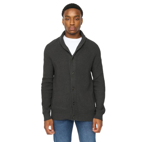 Duck and Cover - "Venosa" Strickjacke für Herren, Schalkragen (Holzkohle) - Image 1