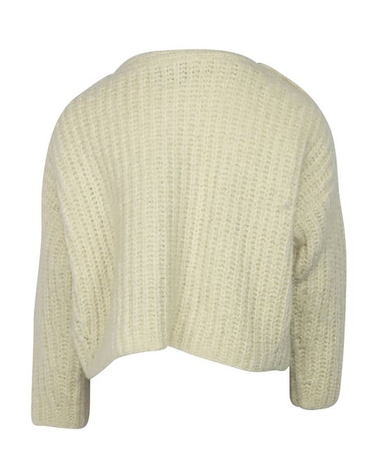 Isabel Marant Pullover mit Knopfdetails aus weißer Wolle - Image 2