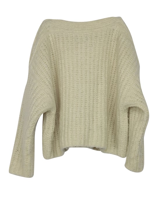 Isabel Marant Pullover mit Knopfdetails aus weißer Wolle - Image 4
