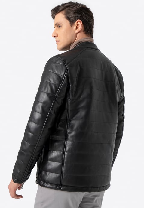 Wittchen Herren-Steppjacke aus schwarzem Öko-Leder - Image 4