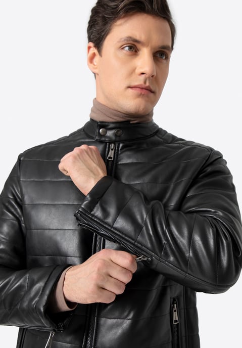 Wittchen Herren-Steppjacke aus schwarzem Öko-Leder - Image 5