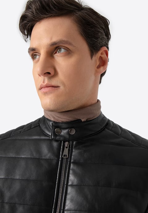 Wittchen Herren-Steppjacke aus schwarzem Öko-Leder - Image 6