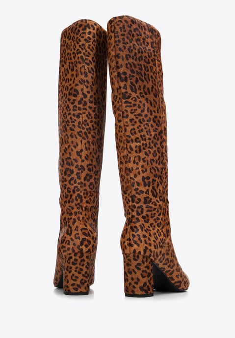 Wittchen Damenstiefel aus Leder mit Tierhaarmuster, dunkelbraun-hellbraun - Image 3