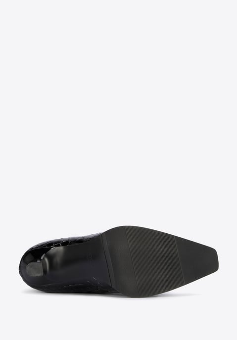 Wittchen Damen-Stiefeletten aus Lackleder mit Krokoprägung und hohem Absatz - Image 4