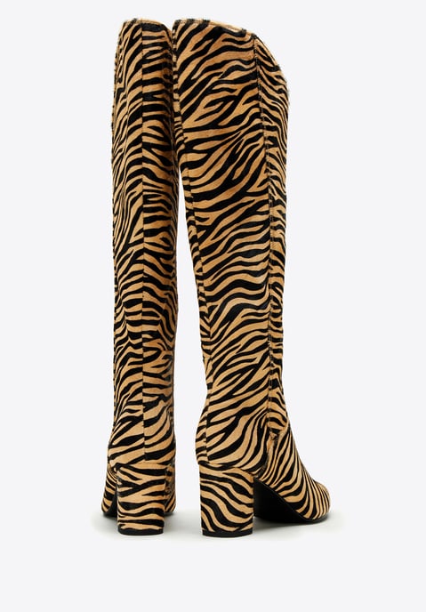 Wittchen Damenstiefel aus Leder mit Tierhaaren, schwarz und braun - Image 3