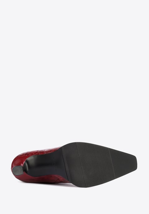 Wittchen Damen-Stiefeletten aus Lackleder mit Krokoprägung und hohem Absatz - Image 4