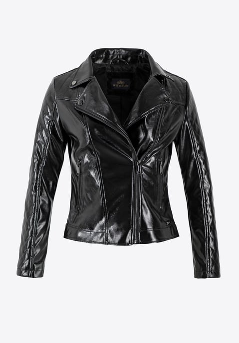 Wittchen Damen-Bikerjacke aus Öko-Leder, schwarz und graphit - Image 6