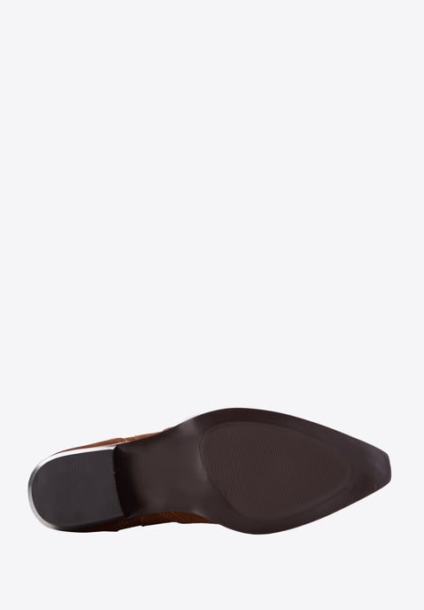 Wittchen Damen-Cowboystiefel aus Wildleder mit Stickerei, kurz - Image 4