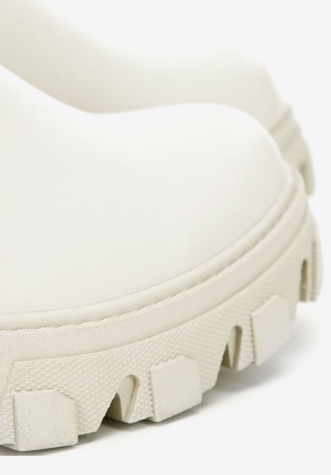 Wittchen Damen-Lederstiefel mit dicker Sohle und Reißverschluss, graubeige - Image 5
