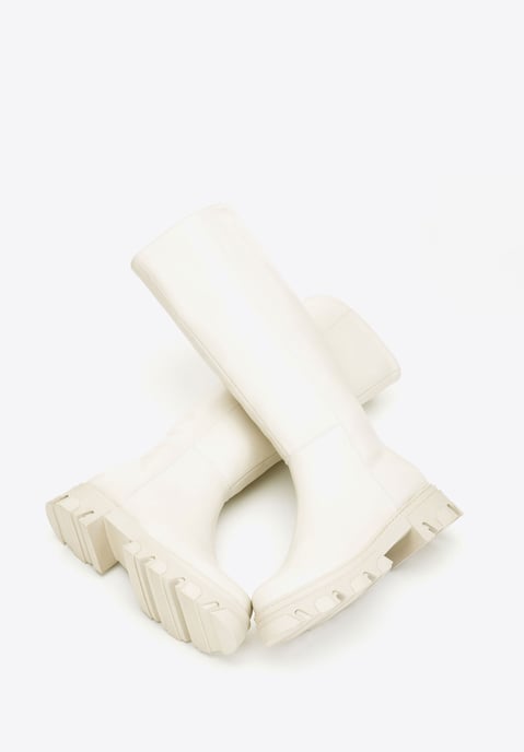 Wittchen Damen-Lederstiefel mit dicker Sohle und Reißverschluss, graubeige - Image 6