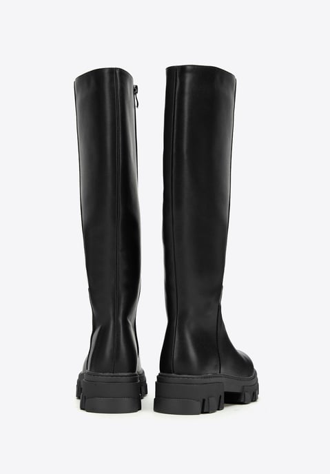 Wittchen Damen-Lederstiefel mit dicker Sohle und Reißverschluss, schwarz - Image 3