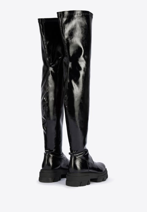 Wittchen Damen-Lackleder-Stiefel, hoch, schwarz - Image 3