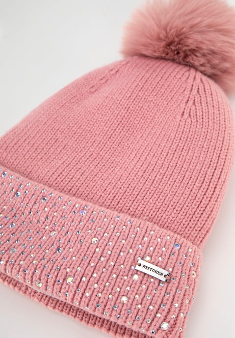 Wittchen Damen-Wintermütze mit geripptem Zierstreifen, rosa Acryl - Image 2