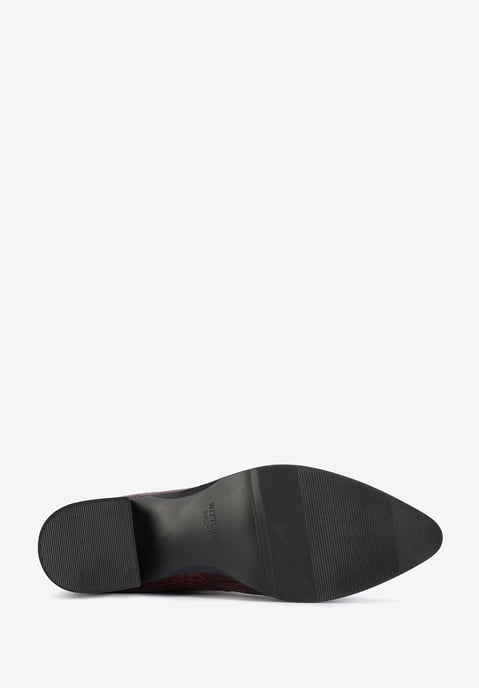 Wittchen Damen-Cowboystiefel aus Krokodilleder, Burgunderrot, Naturleder - Image 5