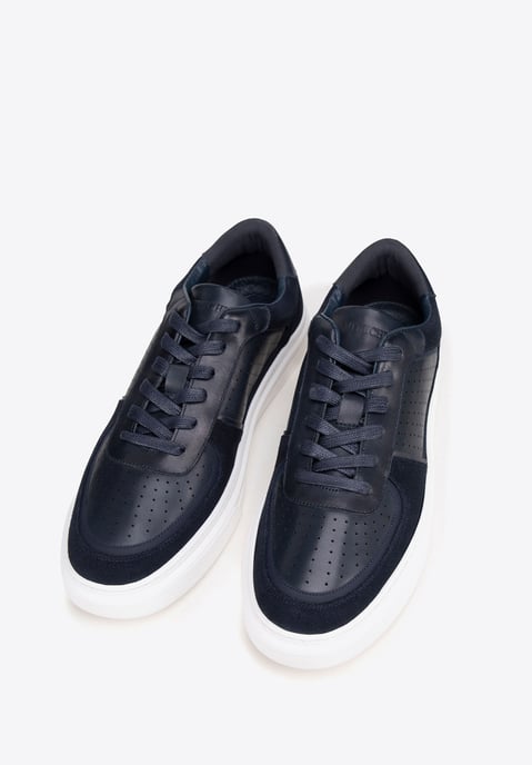 Wittchen Herren-Sneaker aus marineblauem Leder - Image 1