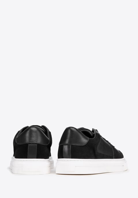 Wittchen Herren-Sneaker aus Leder mit Perforationen, schwarz, Naturleder - Image 3