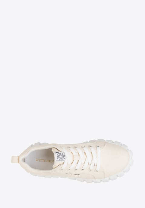 Wittchen Damen Plateau-Sneaker Hellbeige Textilmaterial - Image 4