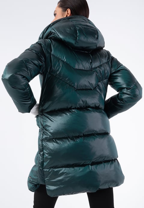 Wittchen Damen Daunenmantel aus grünem Nylon mit Kapuze - Image 3