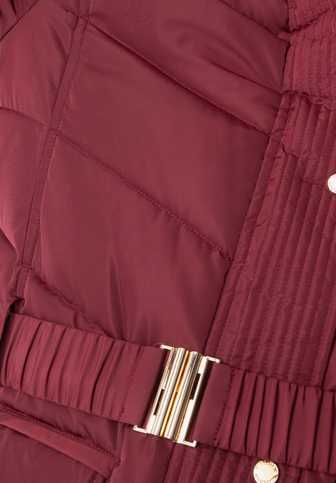Wittchen Damen-Steppmantel mit Gürtel, Dunkelrot, Polyester - Image 6
