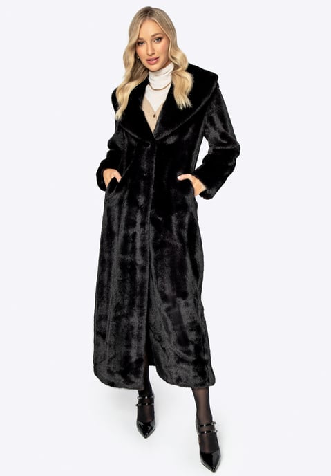 Wittchen Damen-Kunstpelzmantel, klassisch schwarz, Polyester - Image 3