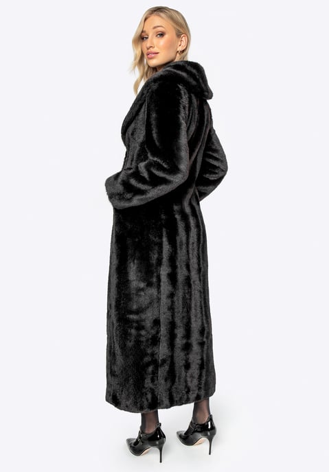 Wittchen Damen-Kunstpelzmantel, klassisch schwarz, Polyester - Image 4