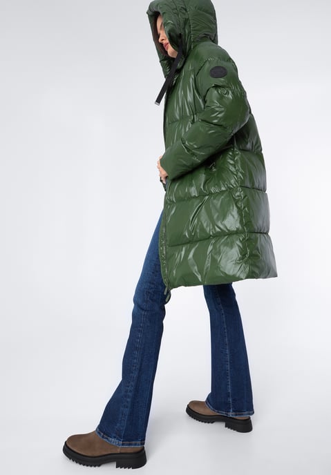 Wittchen Damen Oversize-Steppmantel Grün Nylon - Image 3