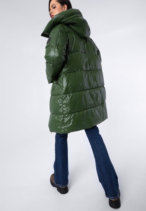 Wittchen Damen Oversize-Steppmantel Grün Nylon - Image 4