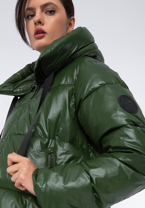 Wittchen Damen Oversize-Steppmantel Grün Nylon - Image 5