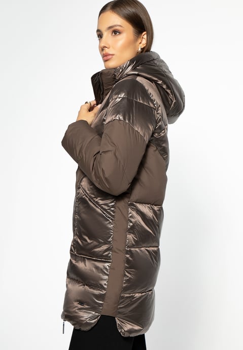 Wittchen Damen-Daunenmantel mit Kapuze, Beige - Image 3