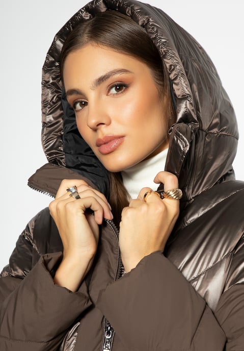 Wittchen Damen-Daunenmantel mit Kapuze, Beige - Image 5
