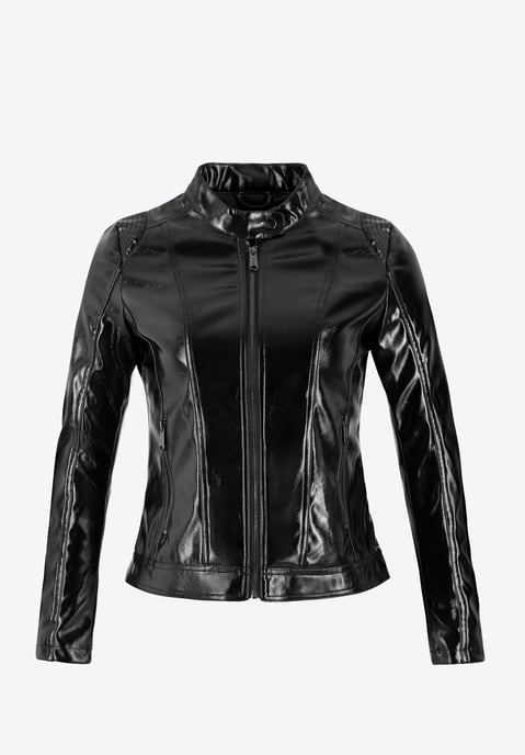 Wittchen Damenjacke aus schwarzem und silbernem Öko-Leder - Image 5