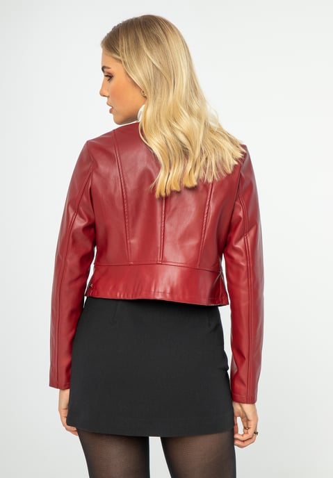 Wittchen Damenjacke mit Perforationen, rot, aus Öko-Leder - Image 3