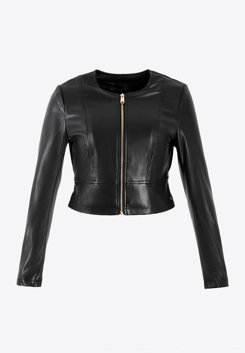 Wittchen Damenjacke mit Perforationen aus schwarzem Kunstleder - Image 6