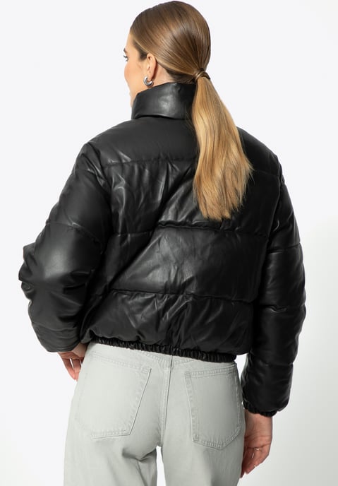 Wittchen Damen-PUFFjacke aus schwarzem Kunstleder - Image 4