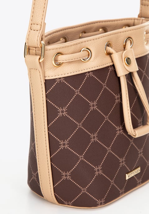 Wittchen Damen-Beuteltasche aus monogrammiertem Öko-Leder, Braun - Image 4