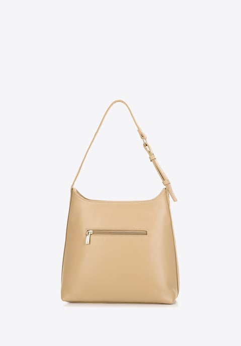 Wittchen Damenhandtasche mit geprägtem Logo, beige, Öko-Leder - Image 3