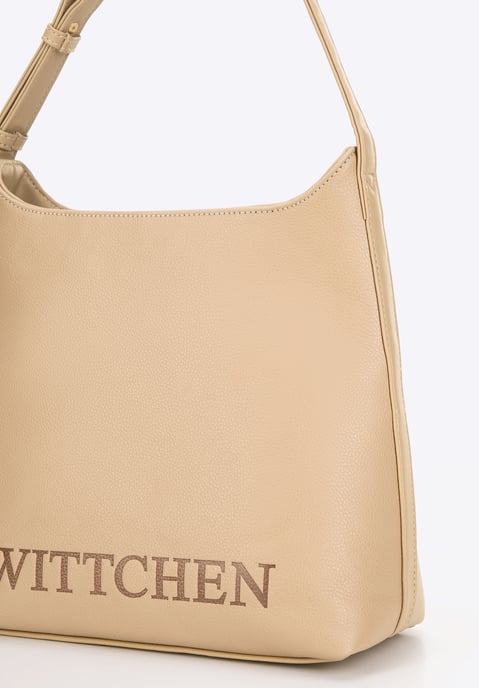 Wittchen Damenhandtasche mit geprägtem Logo, beige, Öko-Leder - Image 5